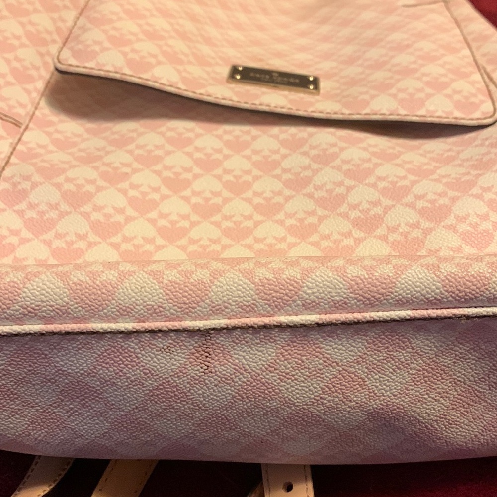 Kate Spade pink & white backpack